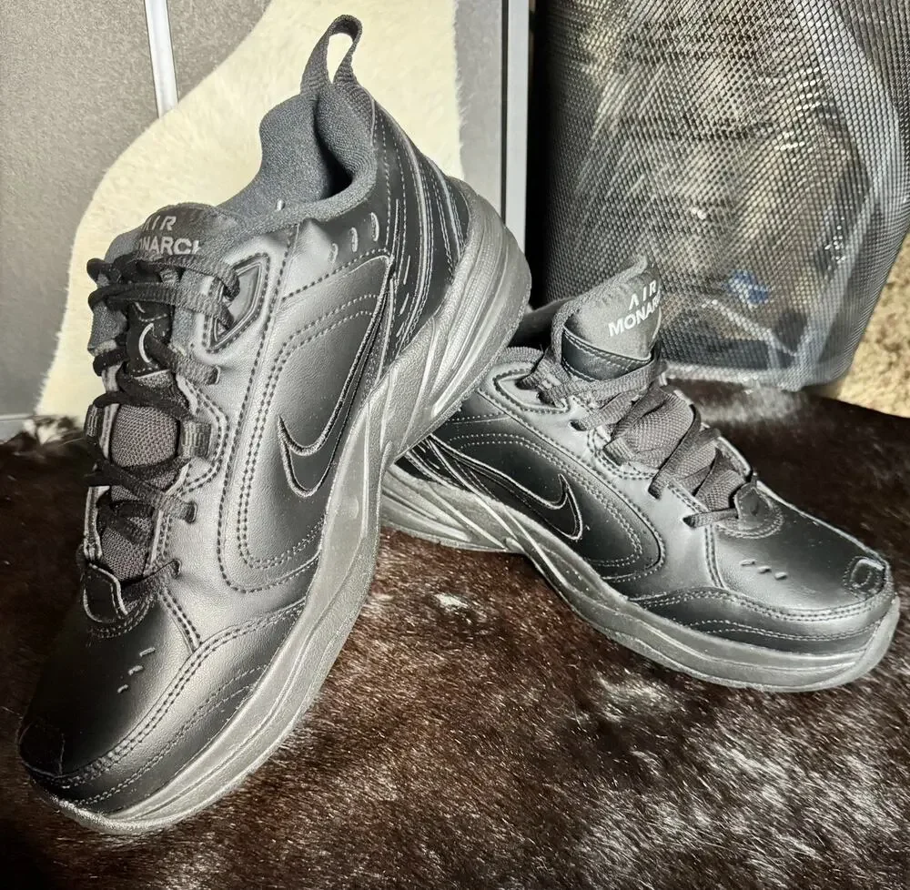 Nike Air Monarch 4 Triple Black Sneakers 415445-001